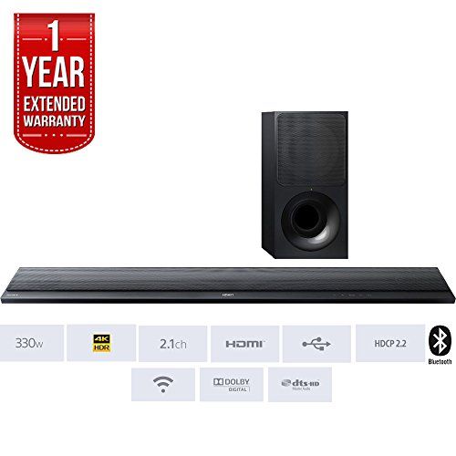 소니 Sony HT-CT790 Stylish 4K WiFi- 2.1 Channel Sound Bar with Bluetooth and HDR Support + 1 YR CPS Enhanced Protection Pack