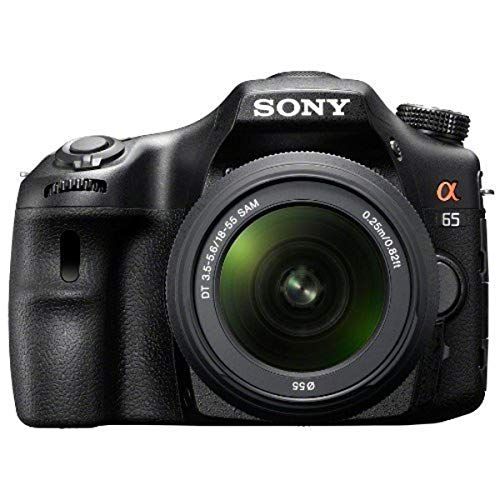 소니 Sony SLT-A65V 24.3 MP Translucent Mirror Digital SLR With 18-55mm Lens