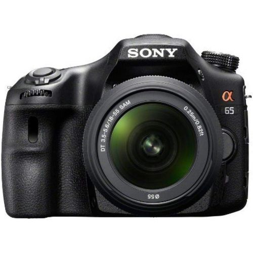 소니 Sony SLT-A65V 24.3 MP Translucent Mirror Digital SLR With 18-55mm Lens