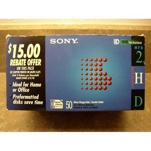 소니 Sony 1.44MB Floppy Disk (50-Pack)