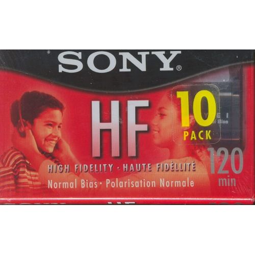 소니 Sony 10C120HFL 120-Minute HF Cassette Tape (10-Brick)