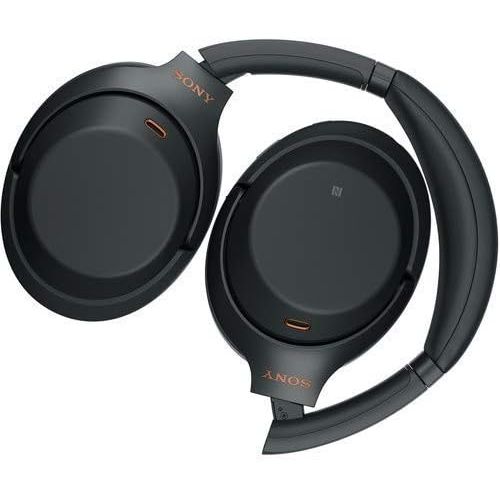 소니 Sony WH-1000XM3B Wireless Bluetooth Noise-Canceling Over-Ear Headphones (Black) Essential Commuter Bundle with Headphone Cleaner and Cleaning Cloth