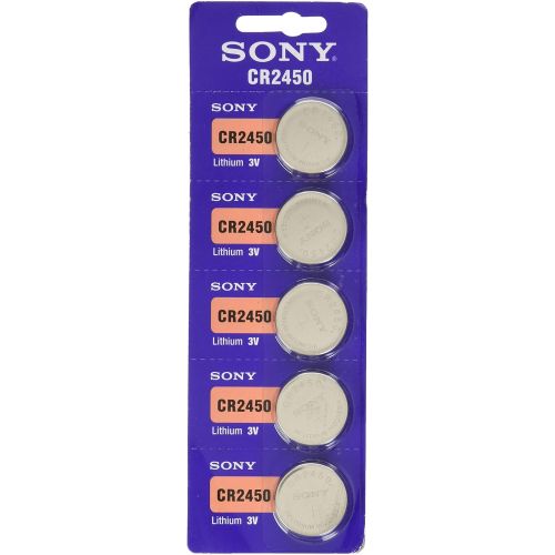 소니 Sony CR2450 3V Lithium Coin Battery Pack Of 5 Batteries