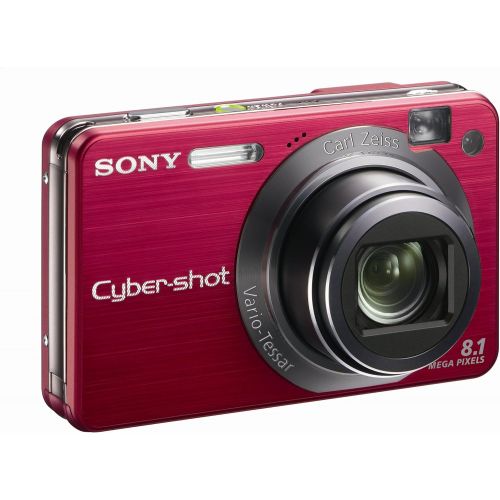 소니 Sony Cybershot DSCW150/R 8.1MP Digital Camera with 5x Optical Zoom with Super Steady Shot (Red)