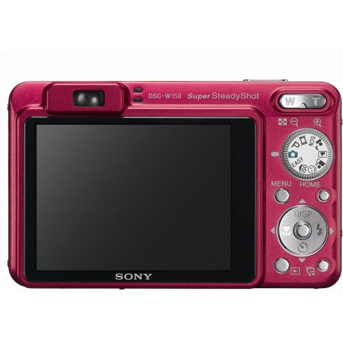 소니 Sony Cybershot DSCW150/R 8.1MP Digital Camera with 5x Optical Zoom with Super Steady Shot (Red)