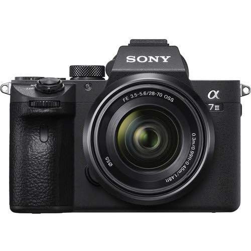 소니 Sony Alpha a7 III Mirrorless Camera W/ 28-70mm Lens ILCE7M3K/B W/Soft Bag, Zhiyun-Tech WEEBILL Stabilizer, Tripod, 2X Extra Batteries, Rode Mic, LED Light, 2X 64GB Cards, External