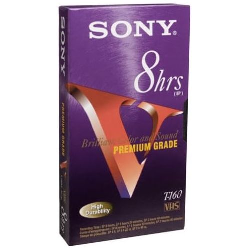 소니 Sony 8T160VR 8Hrs VHS Cassettes 160 Minute (8-Pack) (Discontinued by Manufacturer)