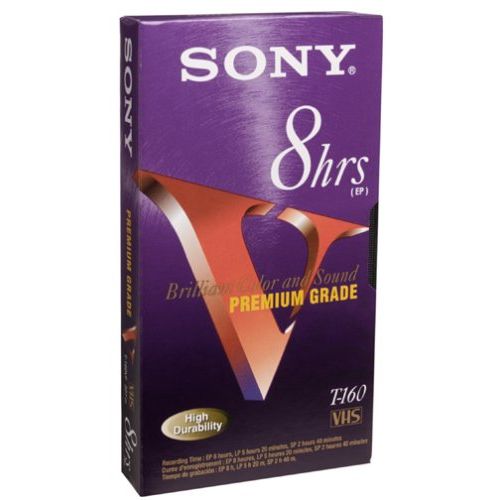 소니 Sony 8T160VR 8Hrs VHS Cassettes 160 Minute (8-Pack) (Discontinued by Manufacturer)