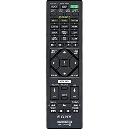 소니 Sony RMT-AM120U Stereo Speaker Remote Control for SHAKE-X10, X10D, X30, X30D, X70, X70D, MHC-GT4D, MHC-V44D, MHC-V50D, SA-WGT4D, SS-GT4DB