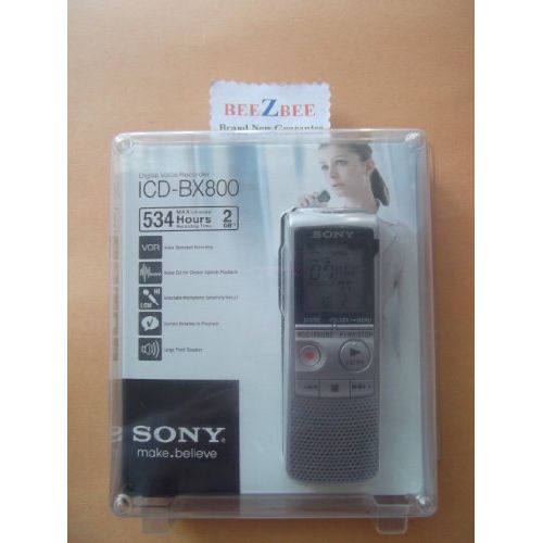 소니 Sony ICD-BX800 2 GB Flash Memory Digital Voice Recorder (Silver)