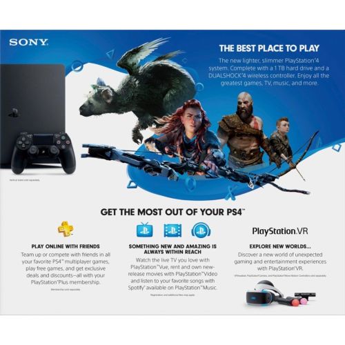 소니 PlayStation VR Launch Bundle 2 Items: VR Launch Bundle, Sony PlayStation4 Slim 1TB Console- Jet Black [video game]