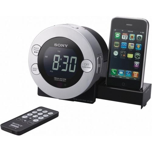 소니 Sony ICF-C7IP Clock Radio for iPod and iPhone with Hidden Sliding Dock Tray with Mini Tool Box (cog)