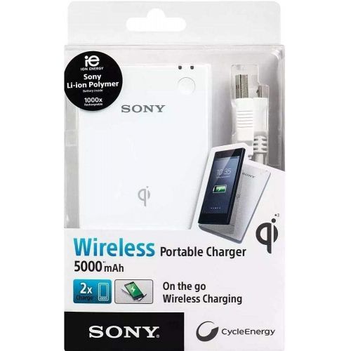 소니 Sony CP-W5 Wireless Portable Charging Pad with 5000 mAh for Qi Compatible Devices