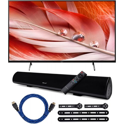 소니 Sony XR50X90J BRAVIA XR 50-Inch 4K HDR Full Array LED Smart TV (2021 Model Year) with Knox Gear Wireless TV Soundbar with Mounting Bracket and Knox Gear 4K High-Speed HDMI Cable Bu