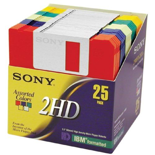 소니 Sony 2HD 3.5 IBM Formatted Floppy Disks (25-Pack) (Discontinued by Manufacturer)