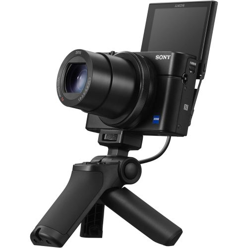 소니 Sony Cyber-shot DSC-RX100 III Digital Still Camera & OLED Finder, Flip Screen, WiFi, and 1” Sensor with Vct Camera Grip, Vlogging Black (VCTSGR1)