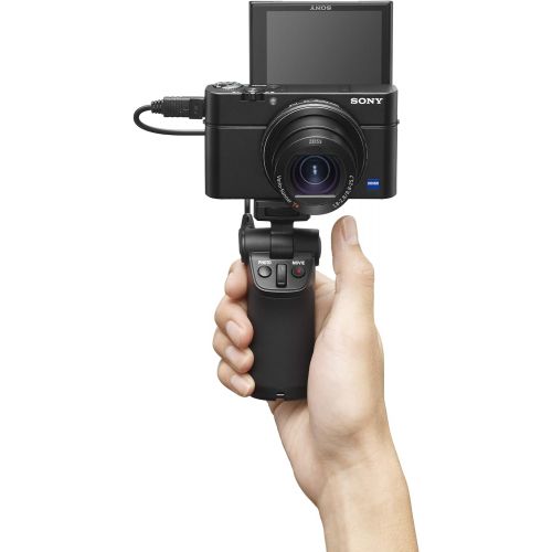 소니 Sony Cyber-shot DSC-RX100 III Digital Still Camera & OLED Finder, Flip Screen, WiFi, and 1” Sensor with Vct Camera Grip, Vlogging Black (VCTSGR1)