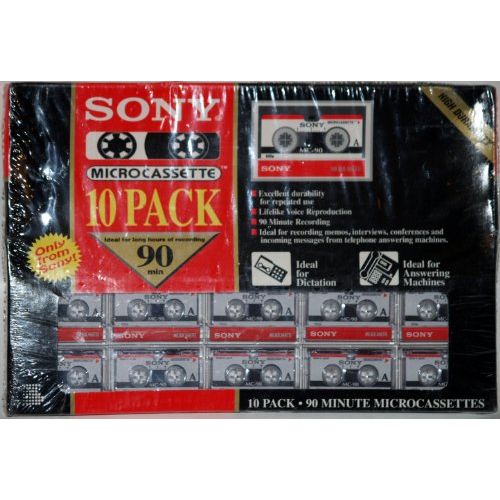 소니 Sony 10-Pack 90-Min Blank Microcassettes 10MC-90B