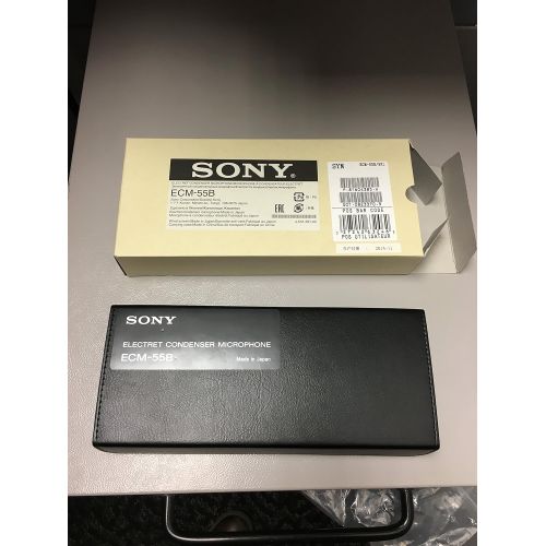 소니 Sony ECM55B Electret Condenser Lavalier Microphone, Black