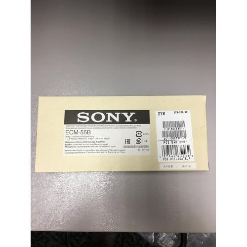 소니 Sony ECM55B Electret Condenser Lavalier Microphone, Black