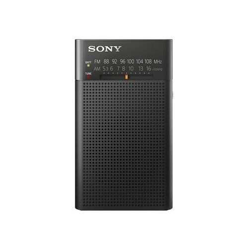 소니 Sony All in One Compact Design Pocket Portable Size AM/FM Radio with Built-in Speaker, Earphone Jack, LED Tuning Indicator & Carry Strap