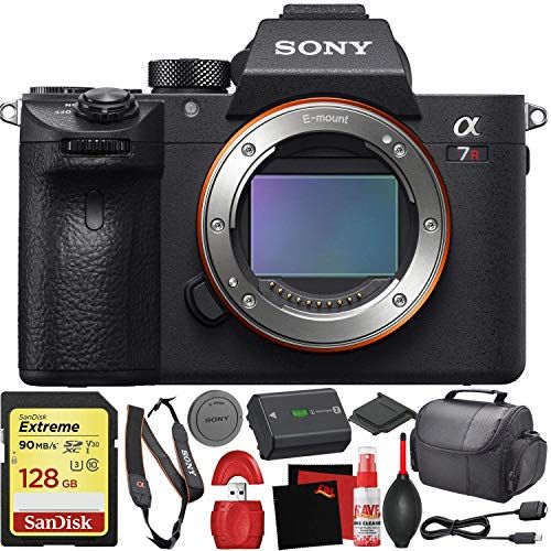 소니 Sony Alpha a7R III Mirrorless Digital Camera + Base Kit with Accessories (128GB Memory Card, Accessory Kit)