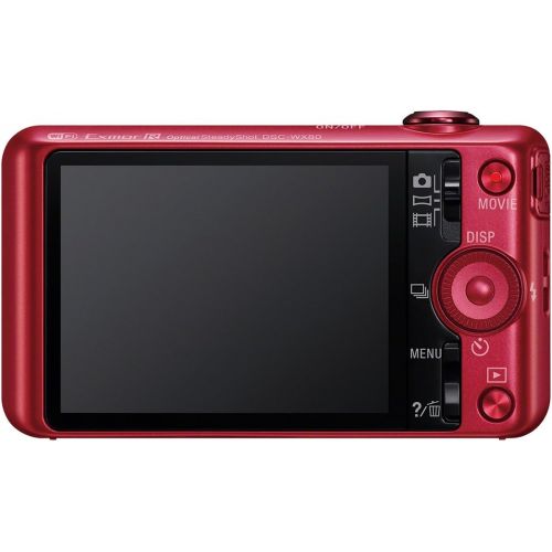 소니 Sony DSC-WX80/R 16 MP Digital Camera with 2.7-Inch LCD (Red)