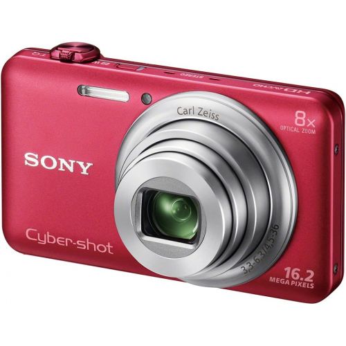 소니 Sony DSC-WX80/R 16 MP Digital Camera with 2.7-Inch LCD (Red)