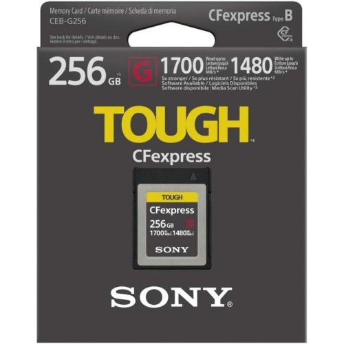 소니 Sony 256GB Tough CEB-G Series CFexpress Type B Memory Card MRWG1T CFe-B/XQD Memory Card Reader and Knox Gear 3.0 4 Port USB Hub Bundle (3 Items)