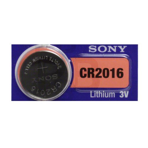 소니 Sony CR2016 3 Volt Lithium Manganese Dioxide Battery, Genuine Sony Blister Packaging (1 Cell)