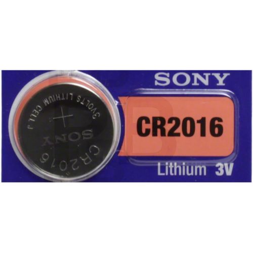 소니 Sony CR2016 3 Volt Lithium Manganese Dioxide Battery, Genuine Sony Blister Packaging (1 Cell)