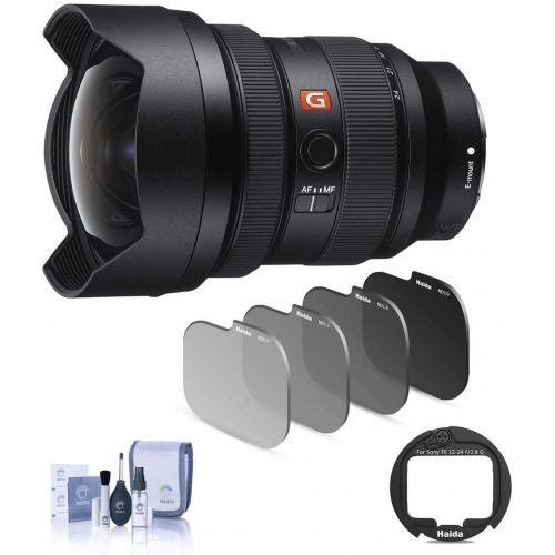 소니 Sony FE 12-24mm f/2.8 GM Lens E-Mount Bundle with Haida Rear Lens ND Filter Kit, Cleaning Kit