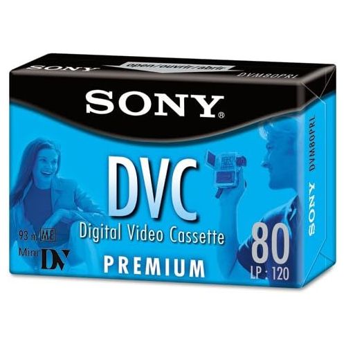 소니 Sony Premium Grade Digital DVC Videotape Cassette, 80 Minutes