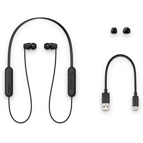 소니 SONY WI-C200 Wireless Bluetooth Headphones - Black