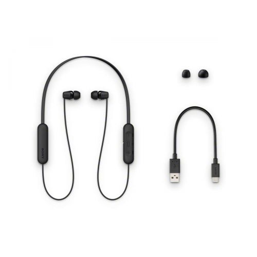 소니 SONY WI-C200 Wireless Bluetooth Headphones - Black