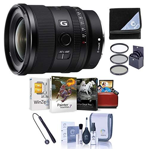 소니 Sony FE 20mm f/1.8 G Full Frame E-Mount Lens Bundle with Accessories and Mac Software Suite