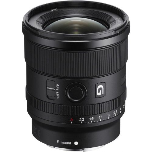 소니 Sony FE 20mm f/1.8 G Full Frame E-Mount Lens Bundle with Accessories and Mac Software Suite