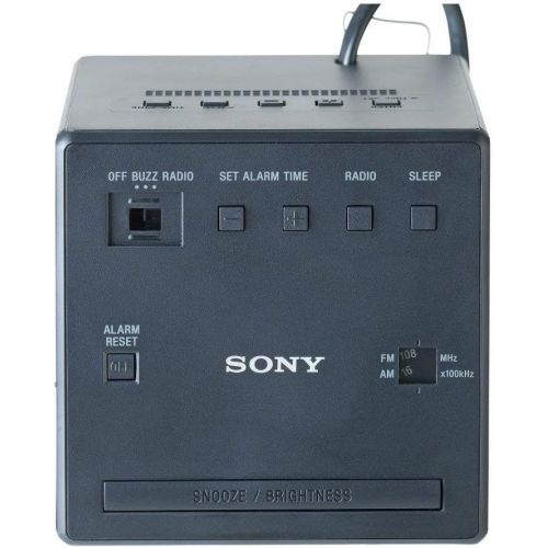 소니 Sony FM/AM Clock Radio - Black