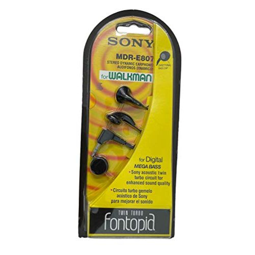 소니 Sony MDR-E807 Stero Dynamic Headphones/Earphones - Black