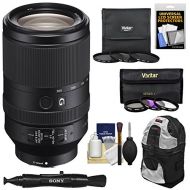 Sony Alpha E-Mount FE 70-300mm f/4.5-5.6 G OSS Zoom Lens with 6 UV/FLD/CPL /ND2/ND4/ND8 Filters + Backpack Bundle