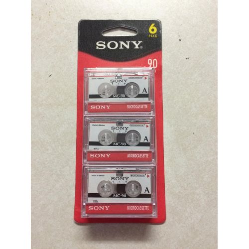 소니 SONY CORPORATION SONY mc90 Microcassette Audio Tapes 6 pack