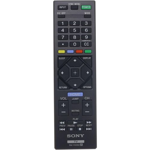 소니 Sony RM-YD092 Factory Original Replacement Smart TV Remote Control for All LCD LED and Bravia TVs - New 2017 Model (1-492-065-11)