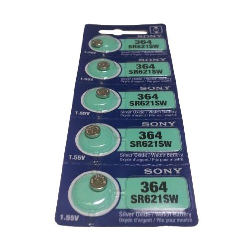 소니 Sony Watch Battery Button cell SR621SW SR-621SW 364 (Pack of 10)