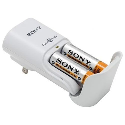 소니 Sony BCG 34HTD2K Compact Battery Charger with 2 AA Cycle Energy Ni MH Rechargeable Batteries (Discontinued by Manufacturer)