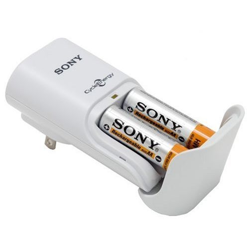소니 Sony BCG 34HTD2K Compact Battery Charger with 2 AA Cycle Energy Ni MH Rechargeable Batteries (Discontinued by Manufacturer)
