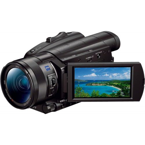 소니 Sony FDR AX700 4K HDR Handycam Camcorder Content Creator Bundle (7 Items)