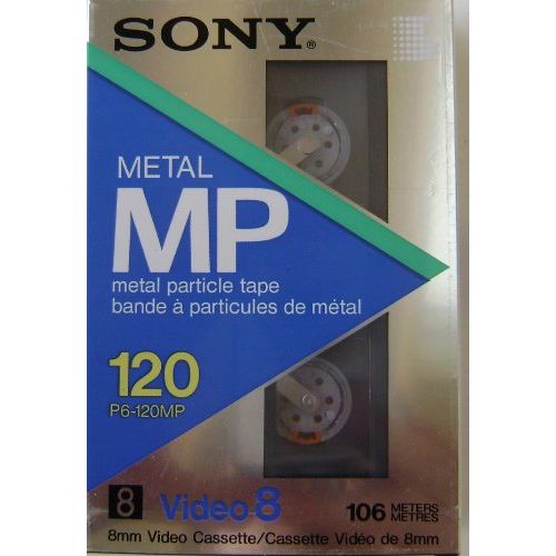 소니 Sony 120 Metal MP 8mm Video Cassette Tape Metal Particle Tape 106 meters NTSC P6 120MP