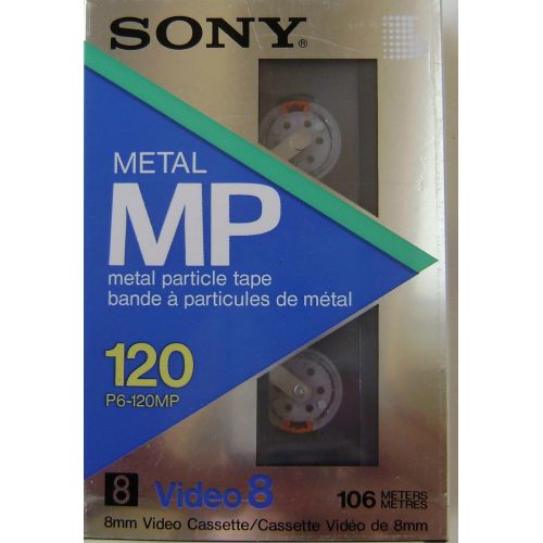 소니 Sony 120 Metal MP 8mm Video Cassette Tape Metal Particle Tape 106 meters NTSC P6 120MP