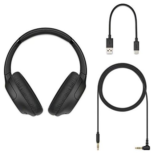 소니 Sony WH-CH710N Wireless Noise-Canceling Headphones (Black) with Portable Charger Bundle