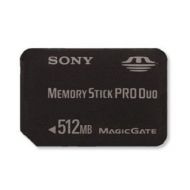 Sony Flash memory card 512 MB MS PRO DUO